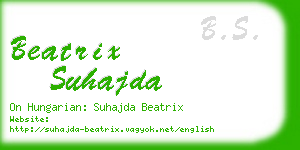 beatrix suhajda business card